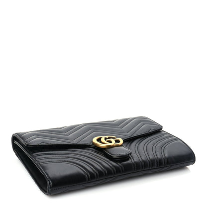Gucci Calfskin Matelasse GG Marmont Clutch Black 4 of 10