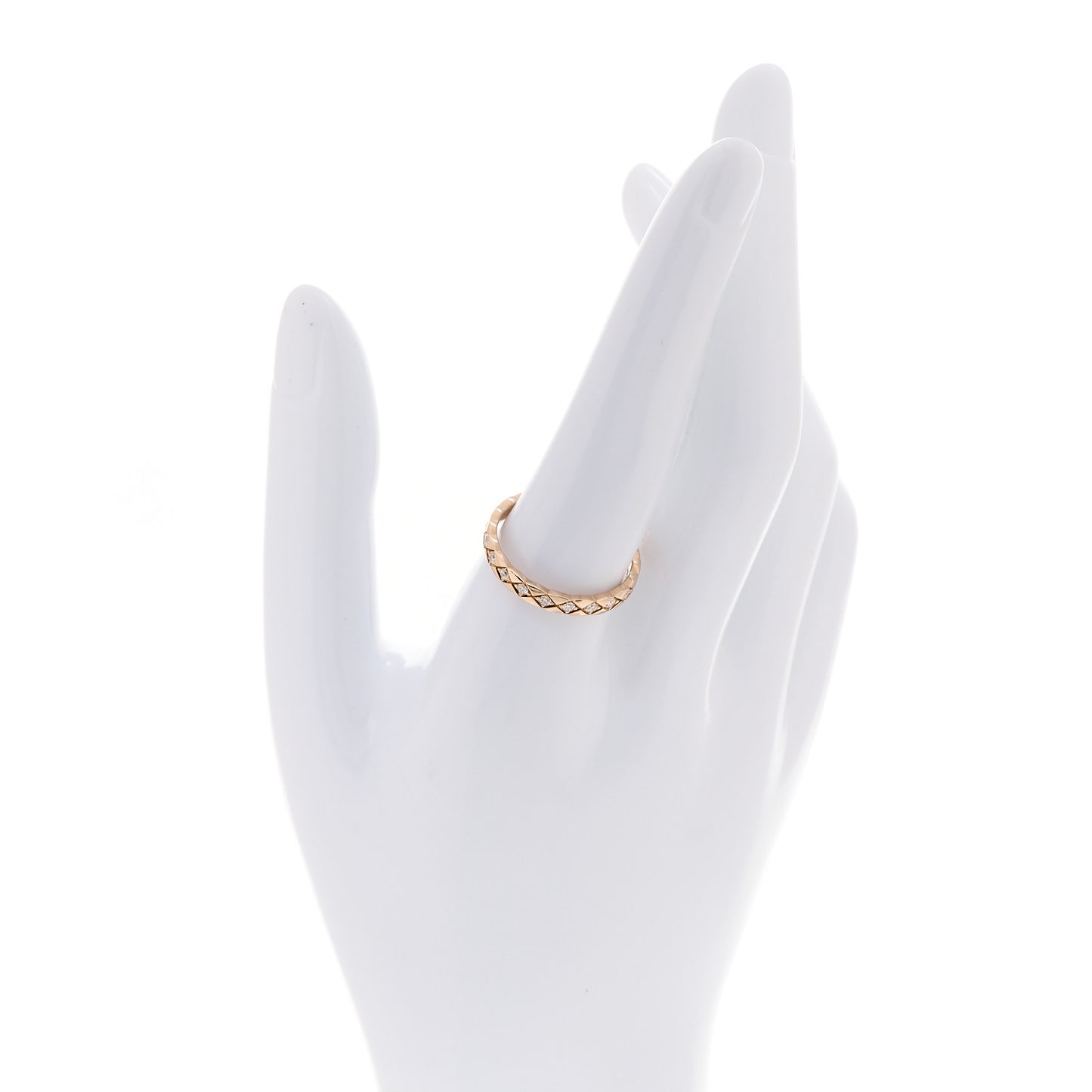 18K Beige Gold Diamond Mini Coco Crush Ring 60 9
