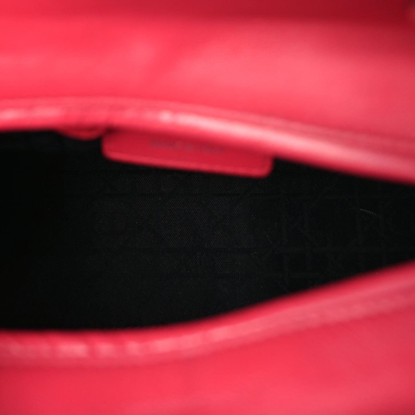 Lambskin Cannage Medium Lady Dior  Red
