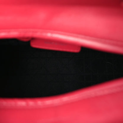 Christian Dior Lambskin Cannage Medium Lady Dior  Red 4 of 8