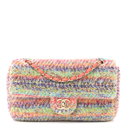 Chanel Knit Small Flap Orange Multicolor 1 of 10