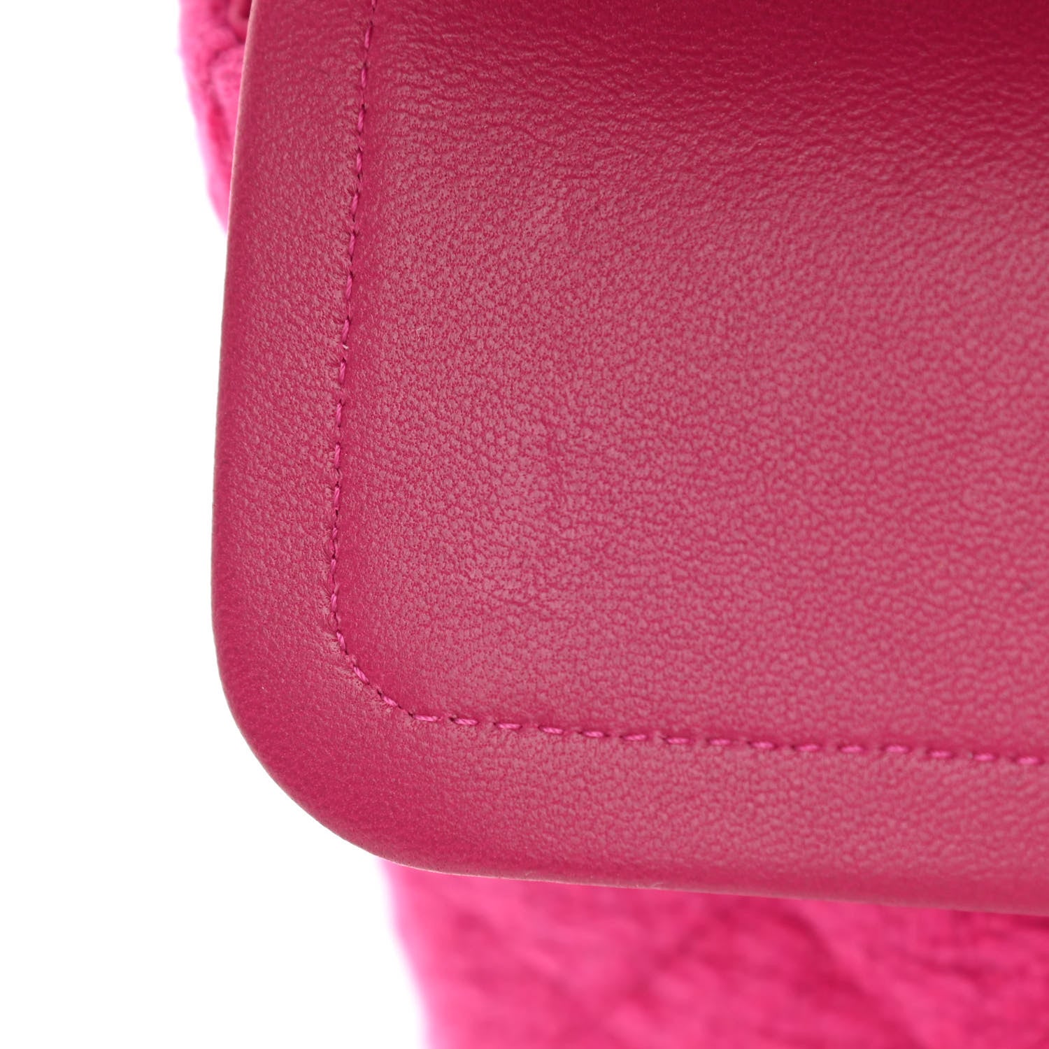 Chanel Tweed Quilted Medium Double Flap Fuchsia 11 of 11