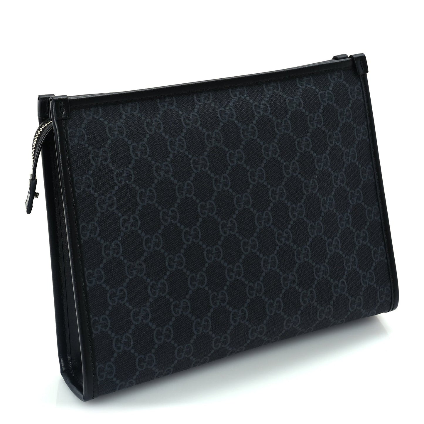 GG Supreme Monogram Azalea Calfskin Retro Interlocking G Beauty Case  Black