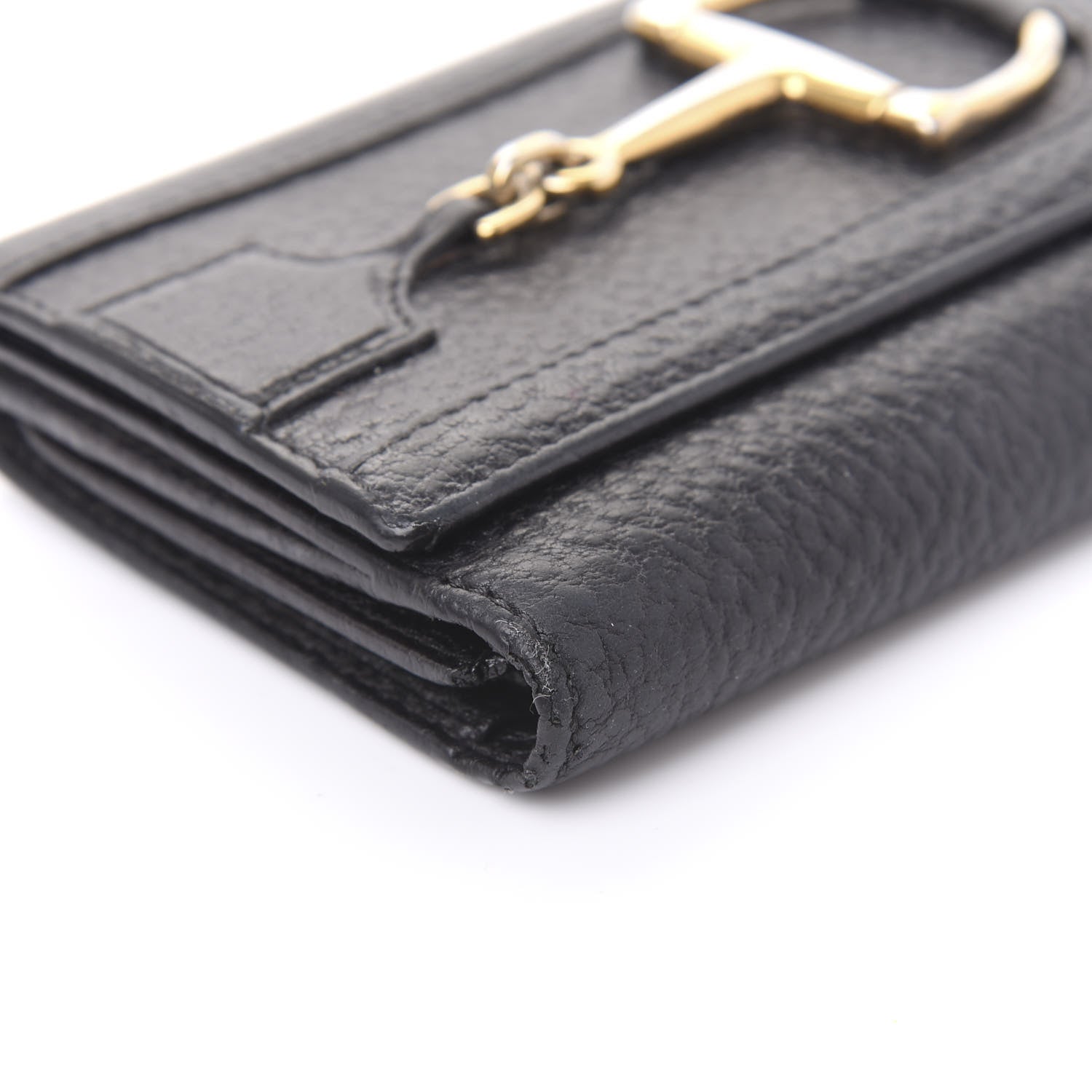 Gucci Grained Calfskin Hasler Continental Wallet Black 7 of 9