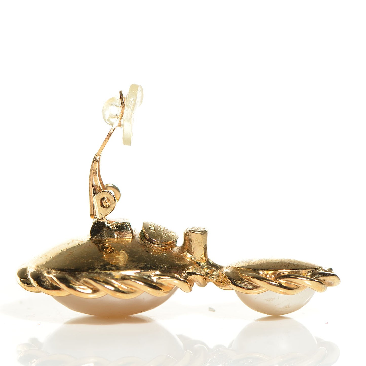 Pearl Clip On Earrings Gold