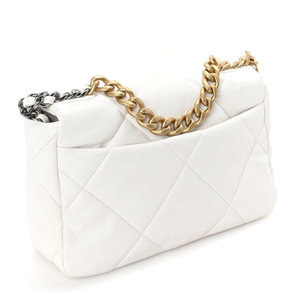 Chanel Lambskin Quilted Medium  19 Flap White 2 of 9