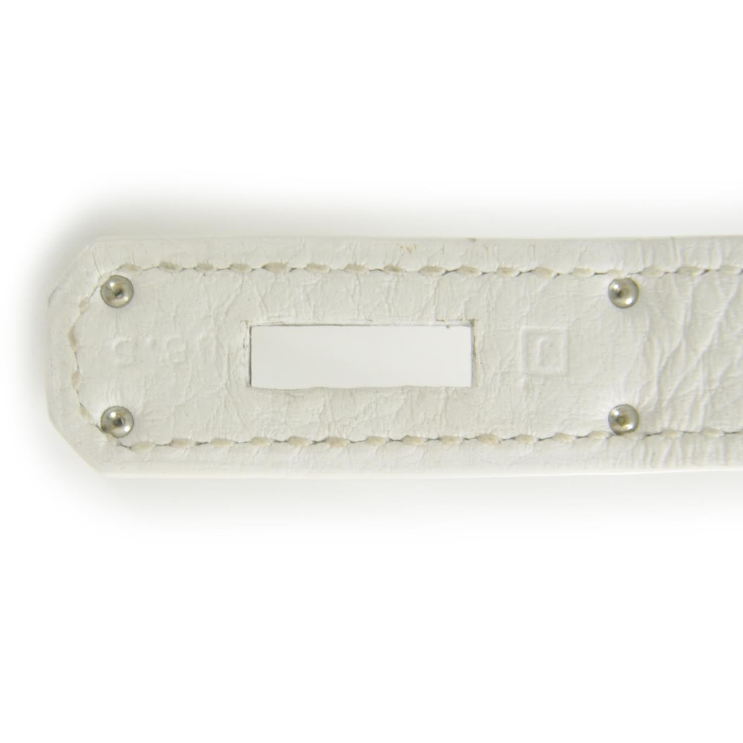 Hermes Taurillon Clemence Birkin 35 White 11 of 11