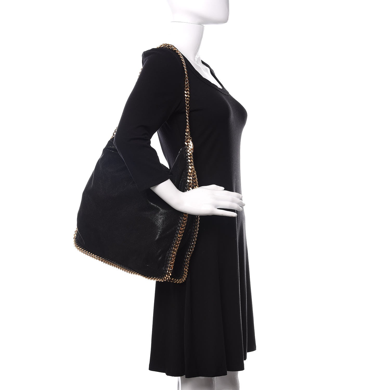 Stella McCartney Shaggy Deer Falabella Hobo Black 2 of 10