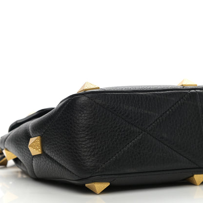 Valentino Garavani Nappa Large Roman Stud Shoulder Bag Black 7 of 8