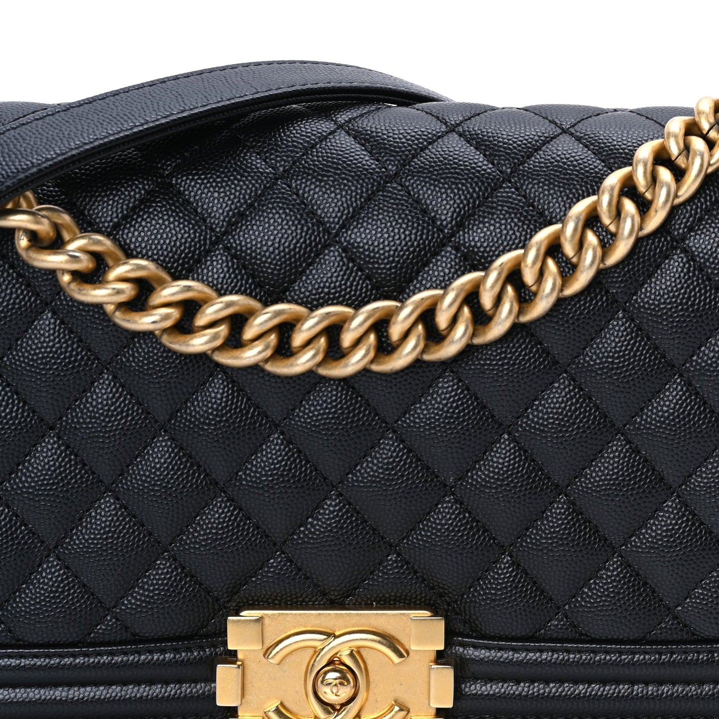 Caviair New Medium Boy Flap Bag Black