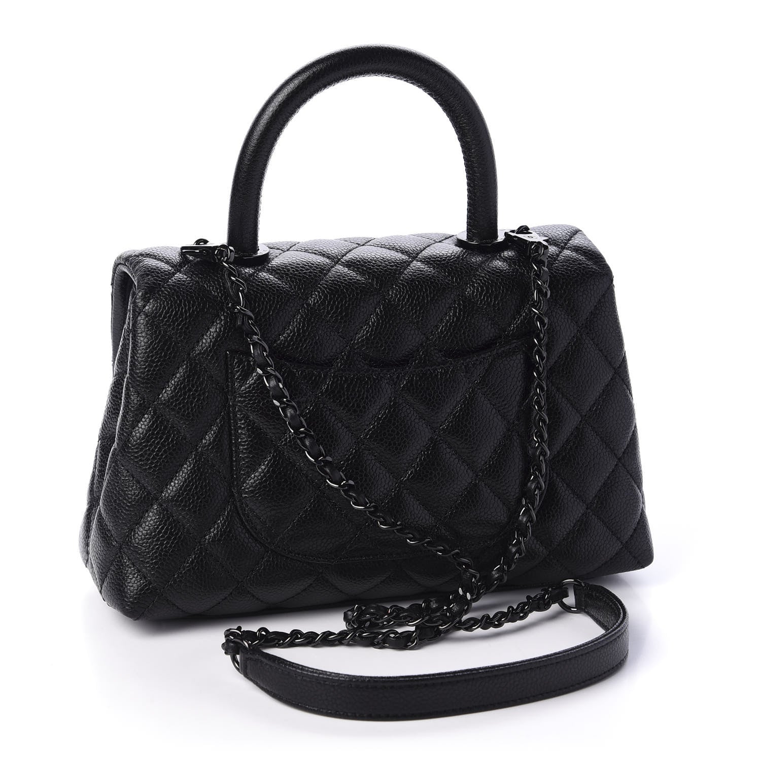 Chanel Caviar Quilted Mini Coco Handle Flap So Black 4 of 12
