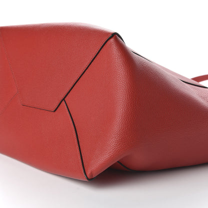 Celine Grained Calfskin Medium Horizontal Cabas Phantom Coquelicot 7 of 10