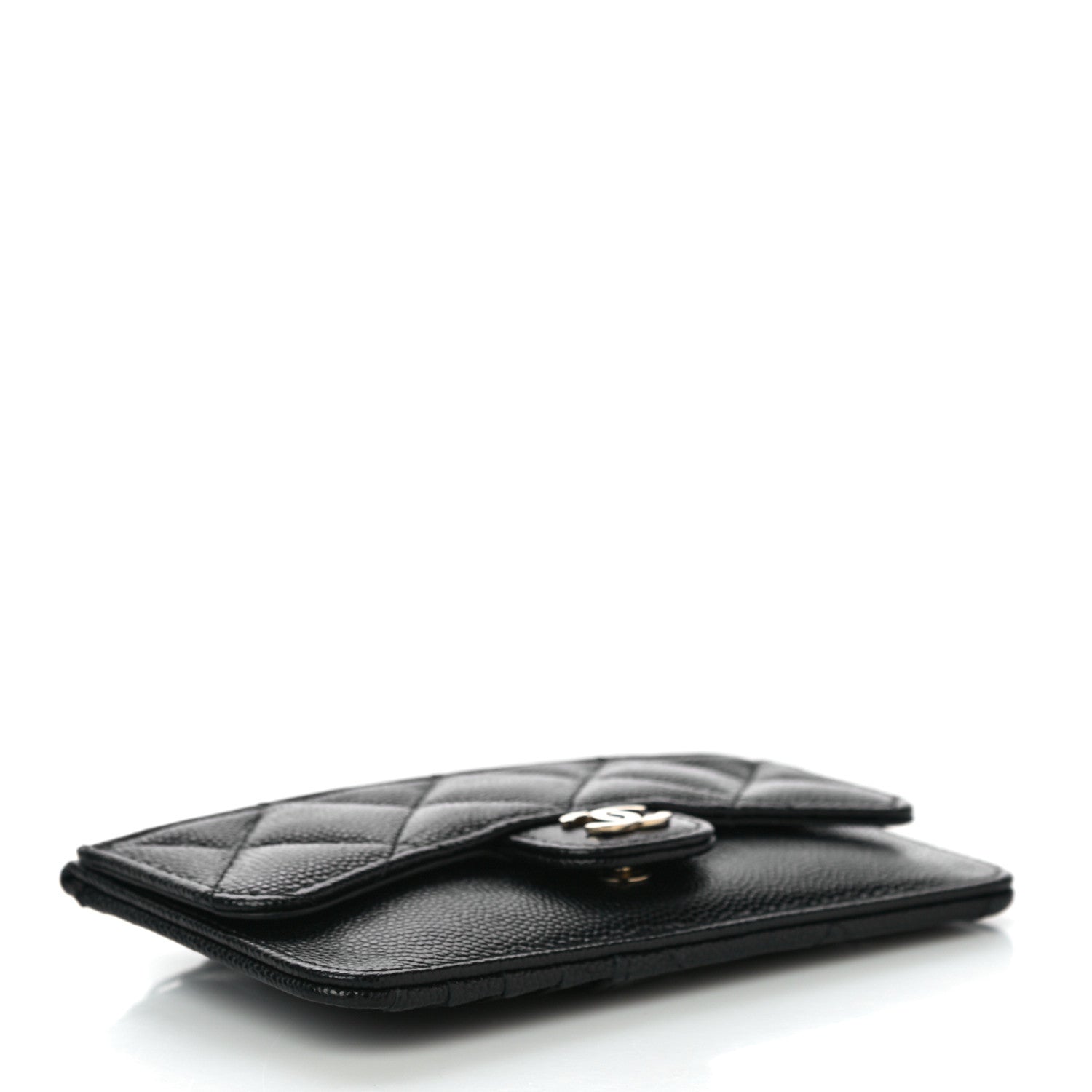 Chanel Caviar Quilted Flap Zip Card Holder Black 4 of 11