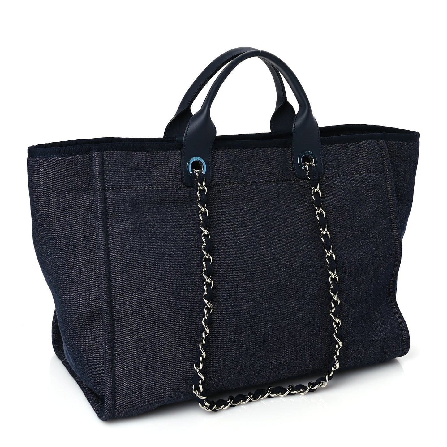 Denim Large Deauville Tote Dark Blue