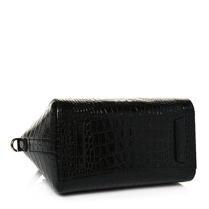 Givenchy Calfskin Crocodile Embossed Mini Antigona Black 4 of 12