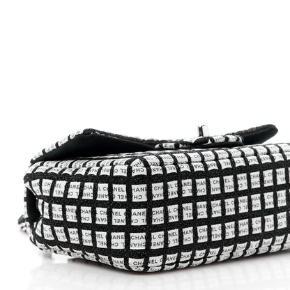 Chanel Ribbon Tweed Mini Rectangular Flap Black Ivory 10 of 12