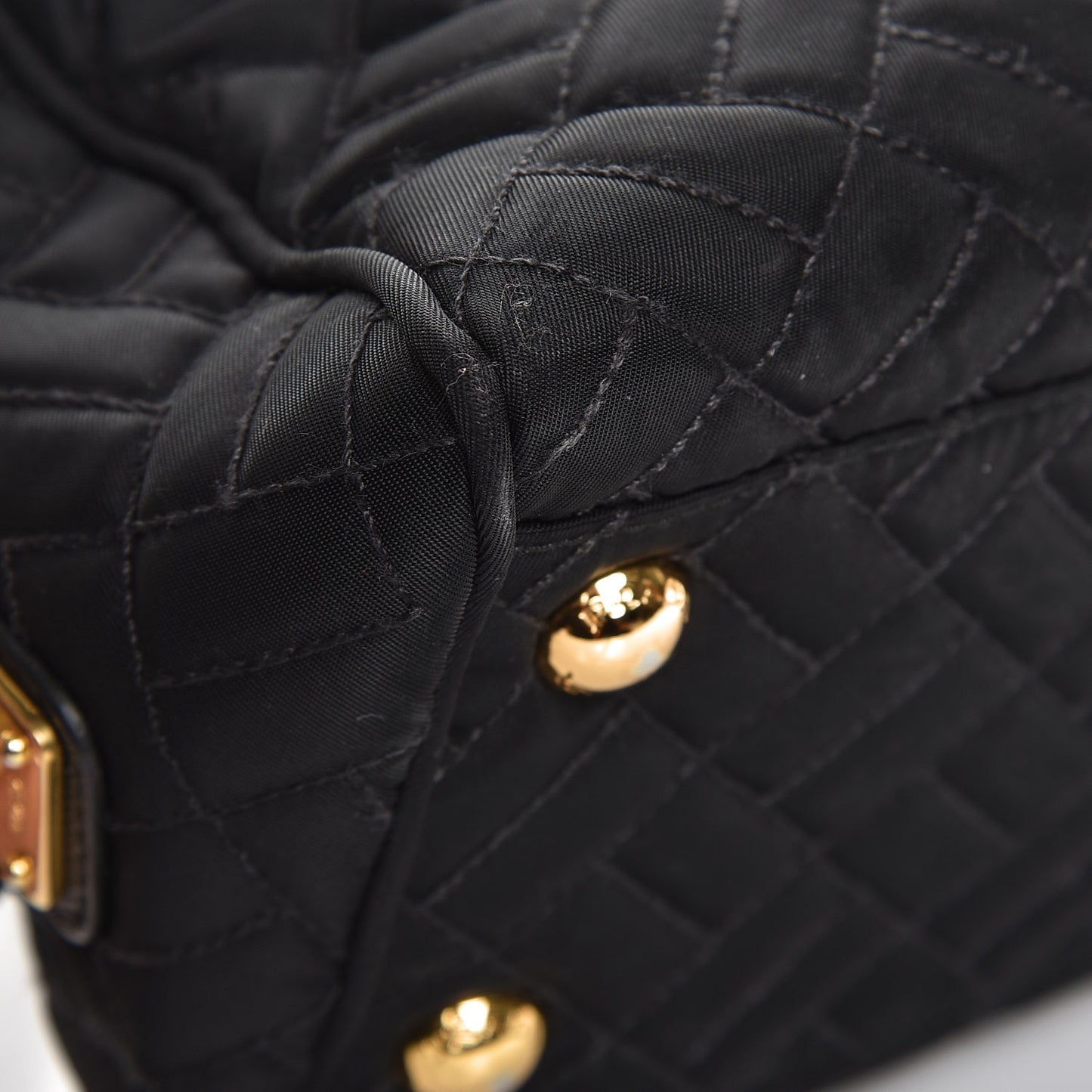 Nylon Tessuto Impuntu Quilted Flap Black