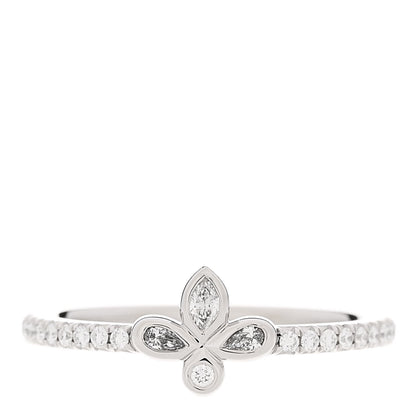 Tiffany Platinum Diamond Fleur de Lis Band Ring 52 6 1 of 5