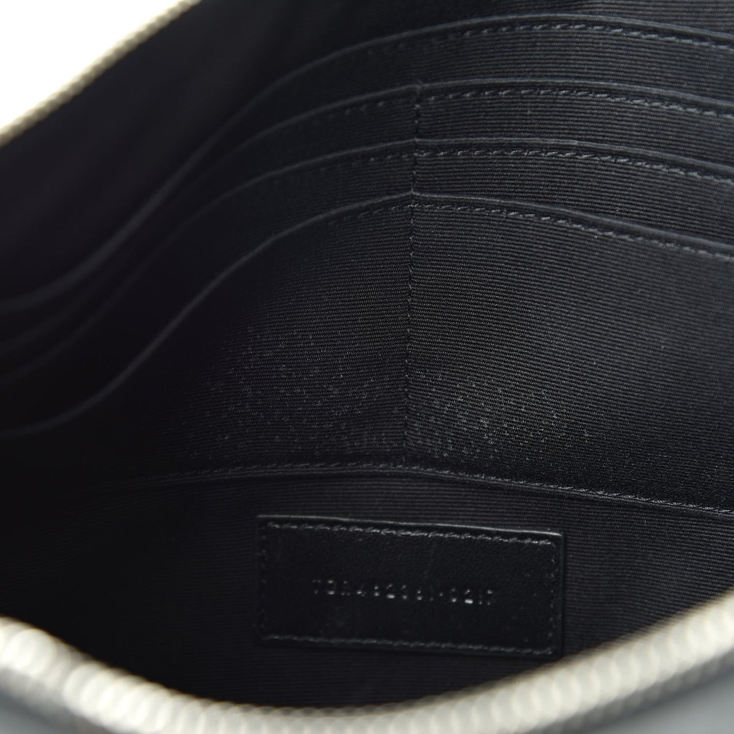 Calfskin Crocodile Embossed Document Holder Black