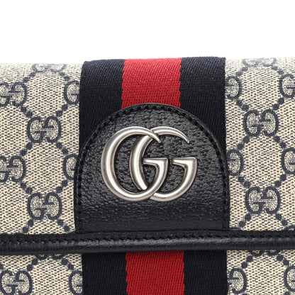 Gucci GG Supreme Monogram Web Small Ophidia Belt Bag 80 32 Beige Navy 5 of 7