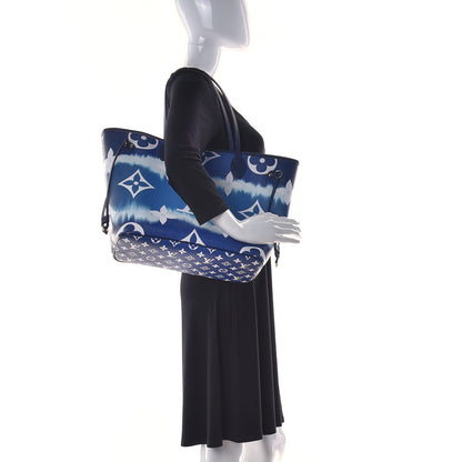 Louis Vuitton Monogram Escale Neverfull MM Blue 2 of 12