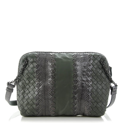 Bottega Veneta Nappa Intrecciato Ayers Crossbody Messenger New Light Grey 1 of 8