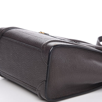 Celine Goatskin Nano Luggage Dark Taupe 10 of 10