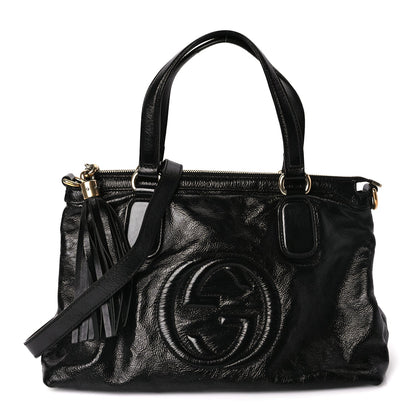 Gucci Vernice Naplack Small Soho Top Handle Satchel Black 1 of 9