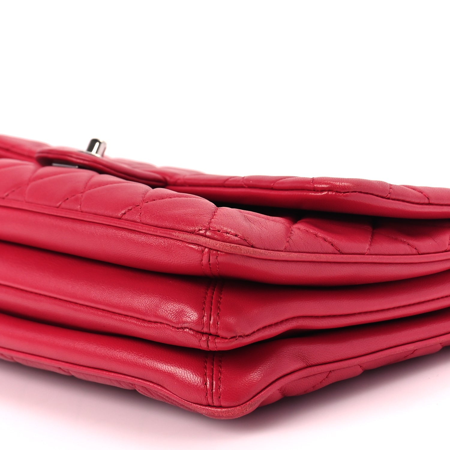 Chanel Lambskin Quilted Jumbo  3 Flap Dark Pink 9 of 9