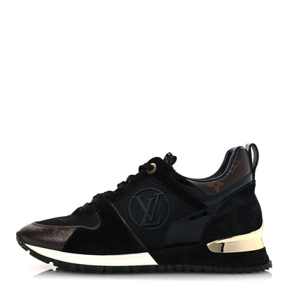 Louis Vuitton Suede Monogram Run Away Sneakers 36.5 Black 1 of 7