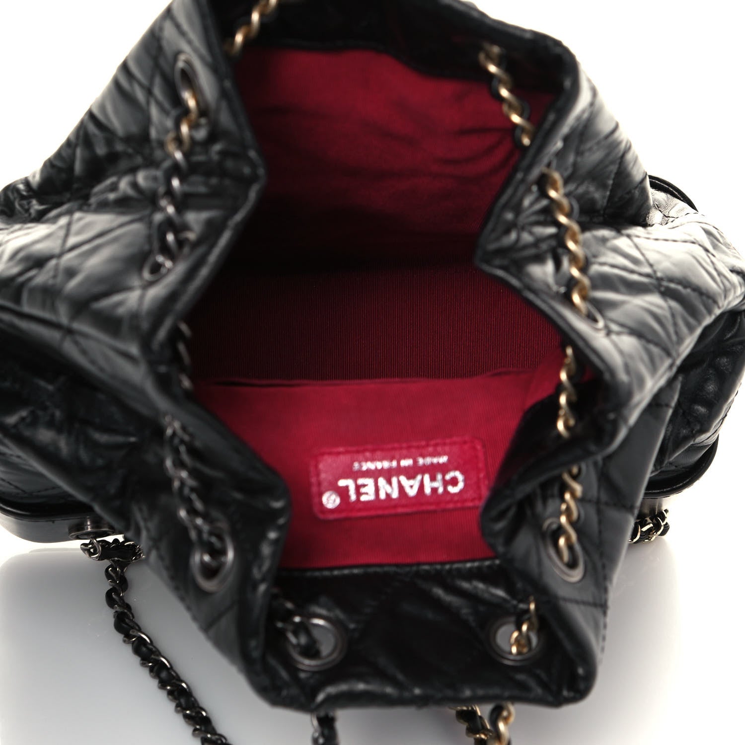 Chanel Aged Calfskin Quilted Gabrielle Backpack Black 5 of 18