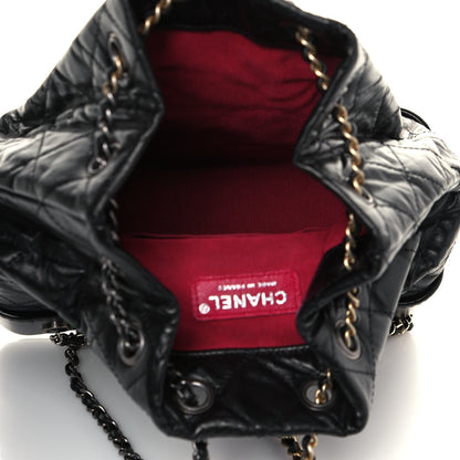 Chanel Aged Calfskin Quilted Gabrielle Backpack Black 5 of 18