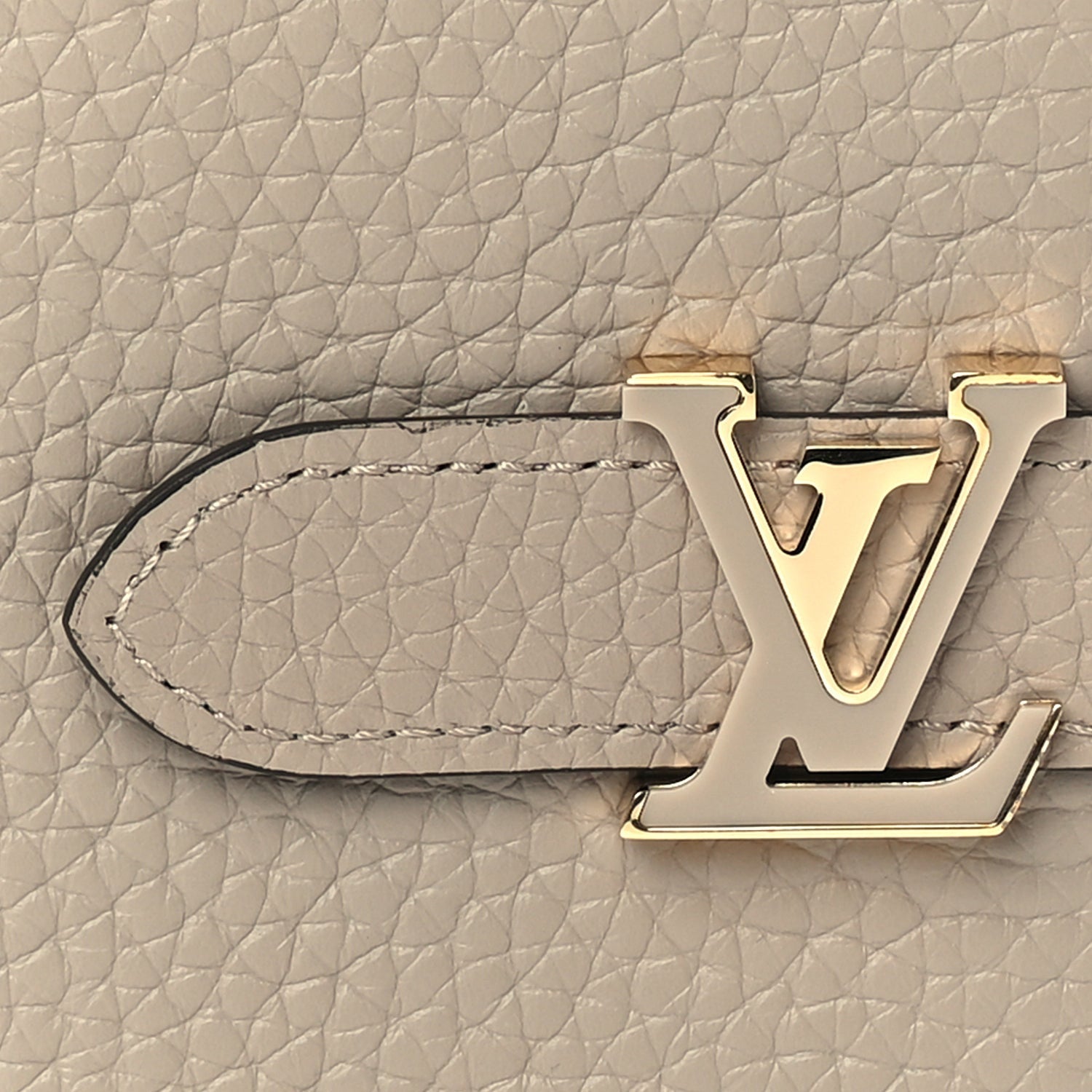 Louis Vuitton Taurillon LV Vertical Capucines Wallet Galet Aquamarine 2 of 7