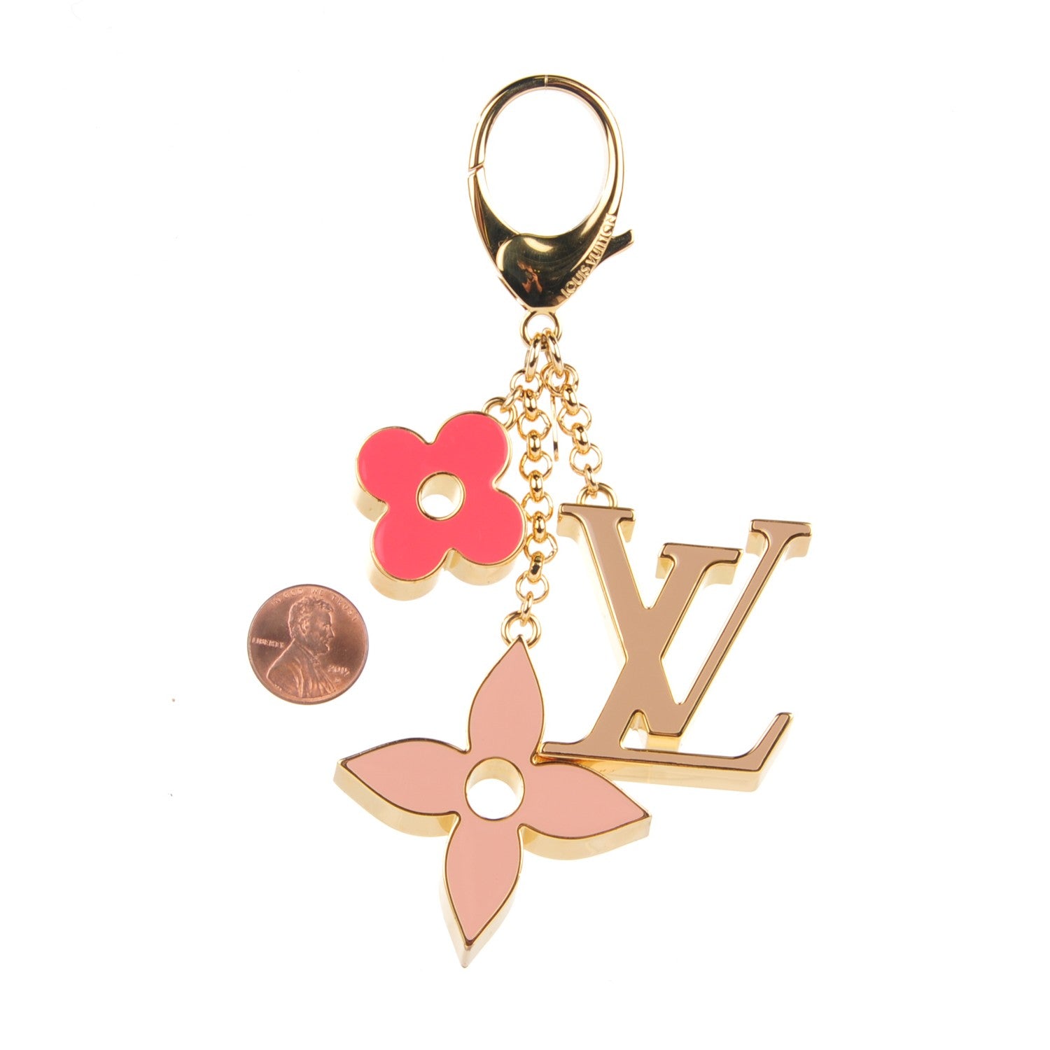 Louis Vuitton Fleur De Monogram Bag Charm Pink 2 of 6