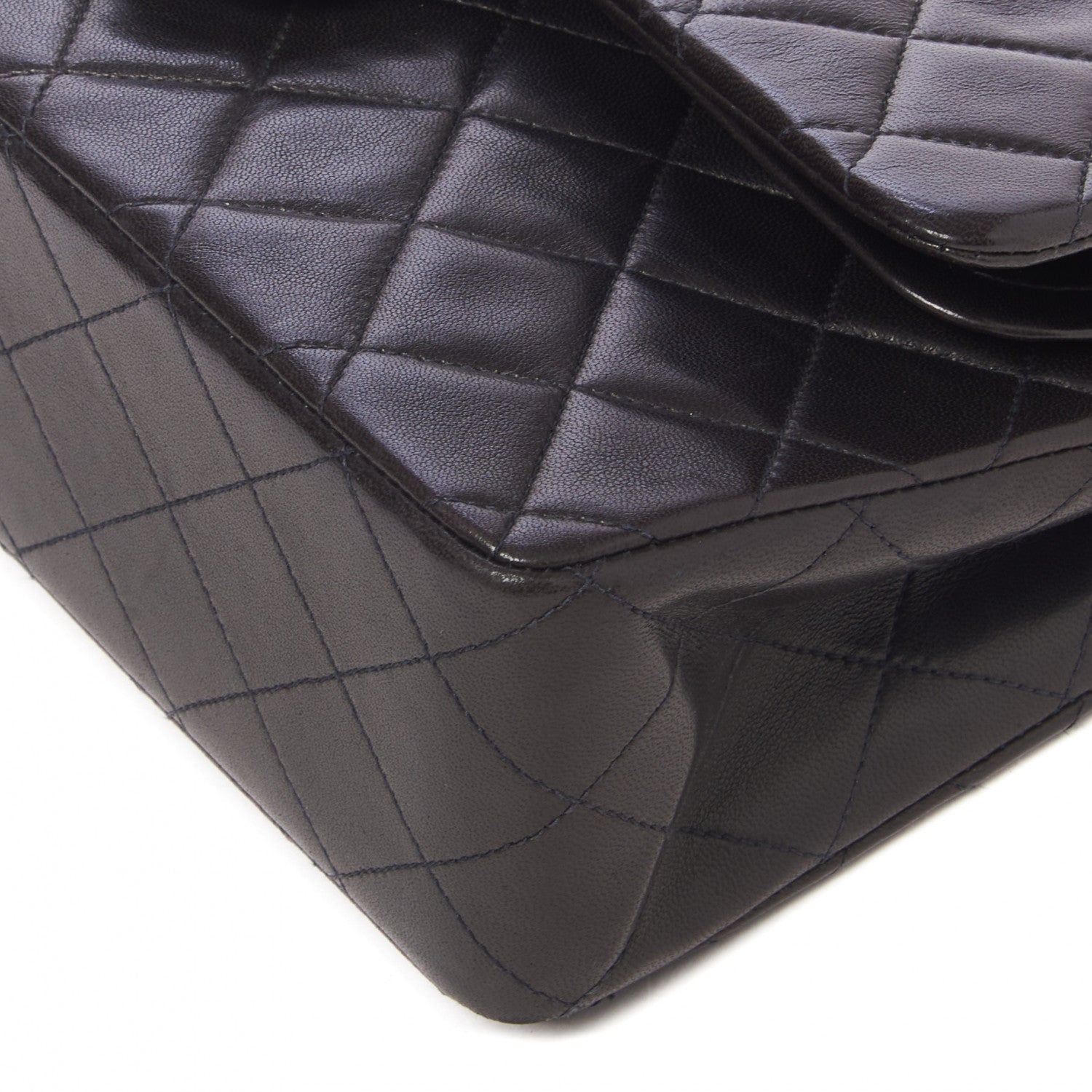 Chanel Lambskin Quilted Medium Double Flap Black 4 of 9