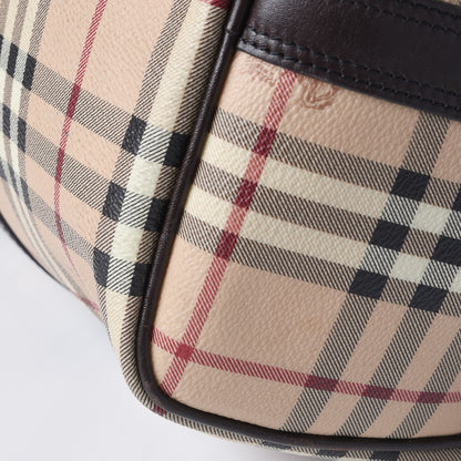 Burberry Haymarket Check Duffle Bag Dark Brown 20 of 20