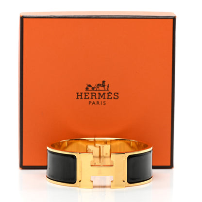 Hermes Enamel Wide Clic Clac H Bracelet PM Black 5 of 5