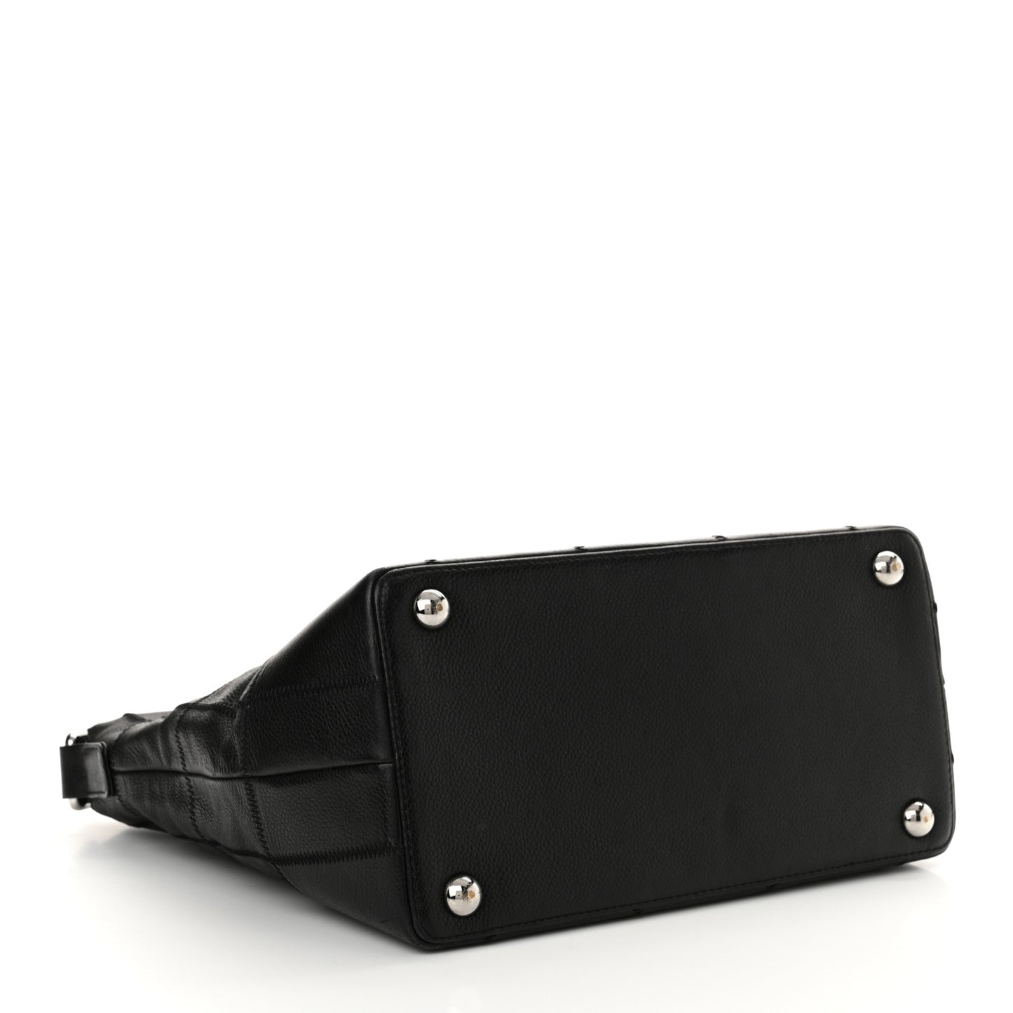 Caviar Square Stitched Hobo Black