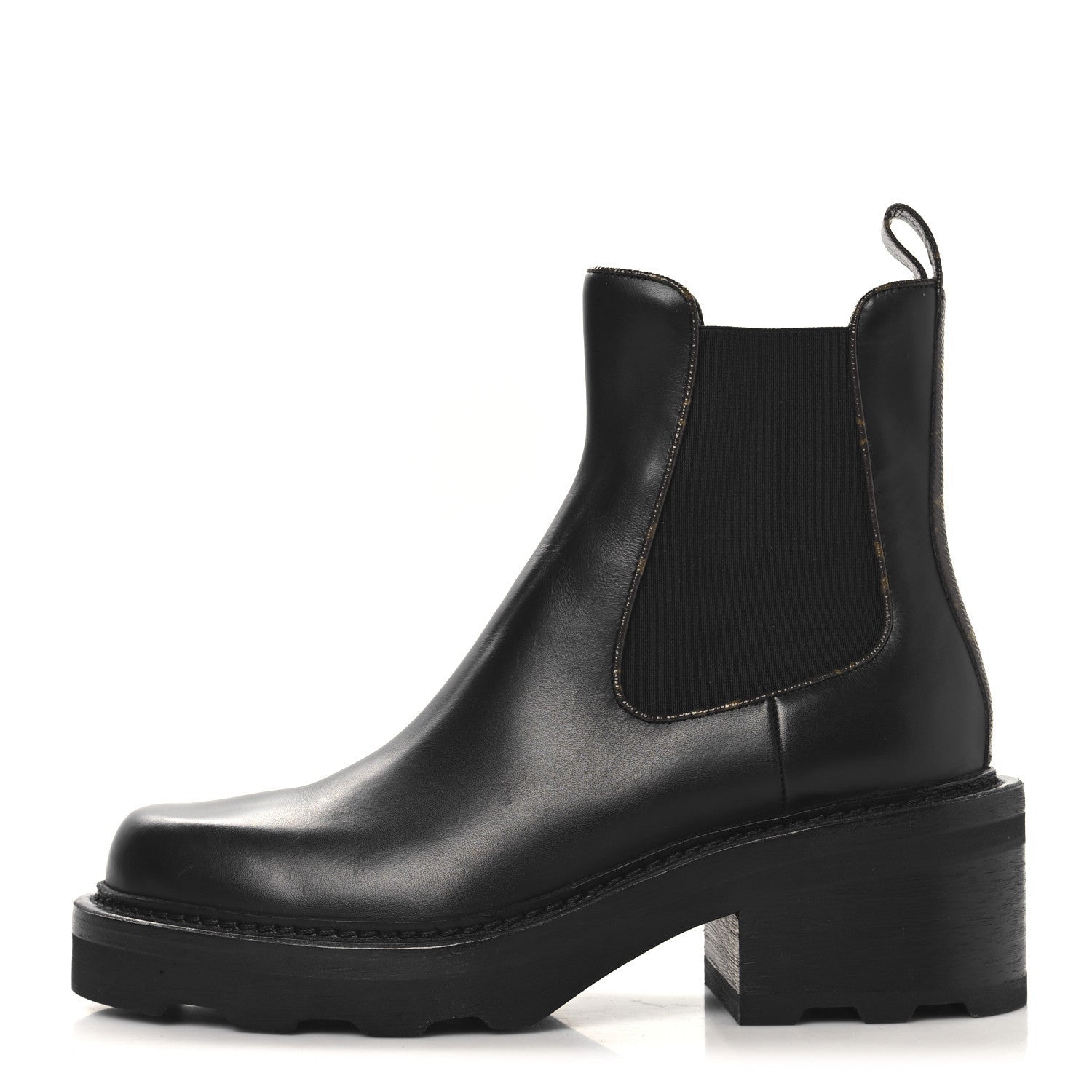 Louis Vuitton Calfskin Monogram Beaubourg Ankle Boots Black 1 of 7