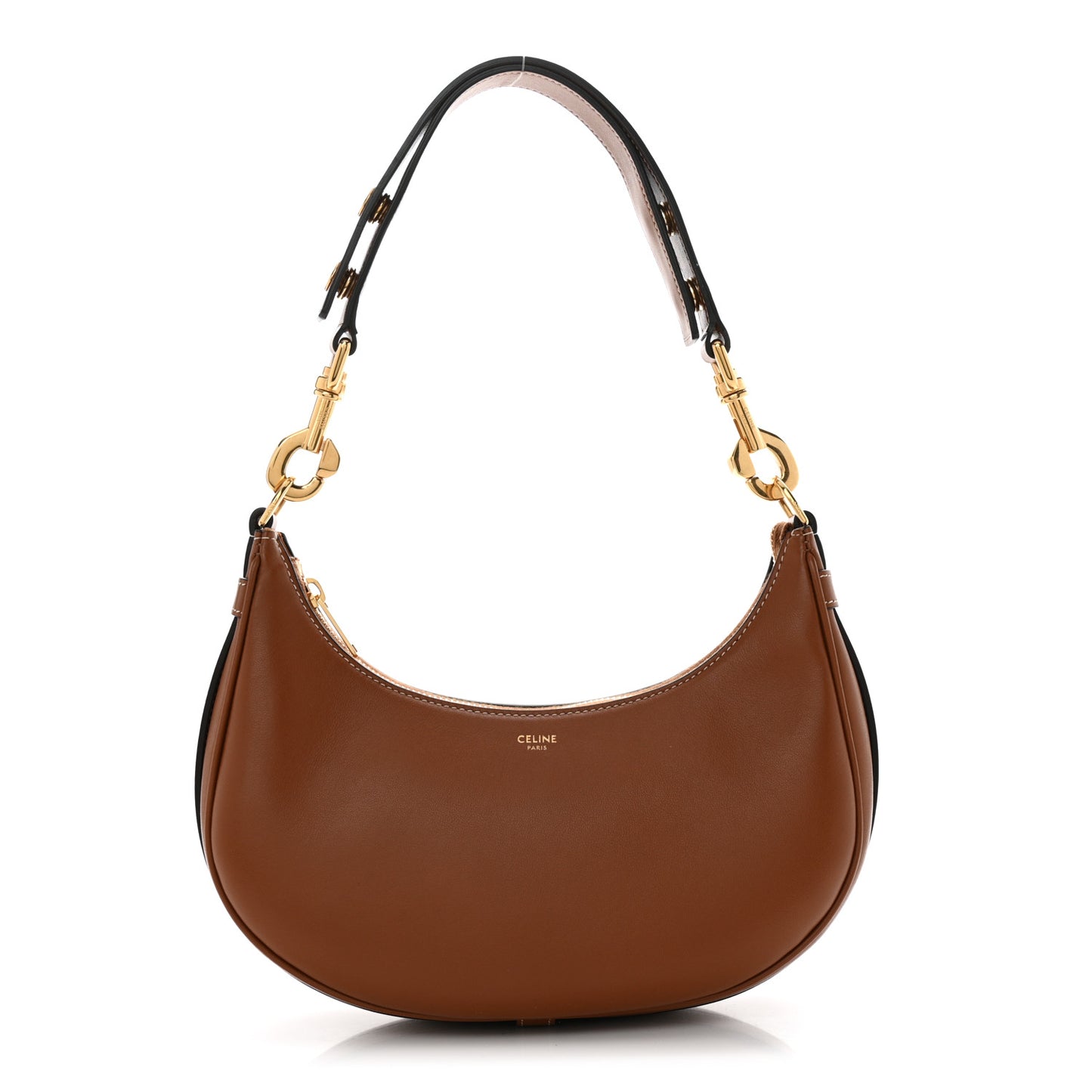 Smooth Calfskin Medium Strap Ava Shoulder Bag Tan