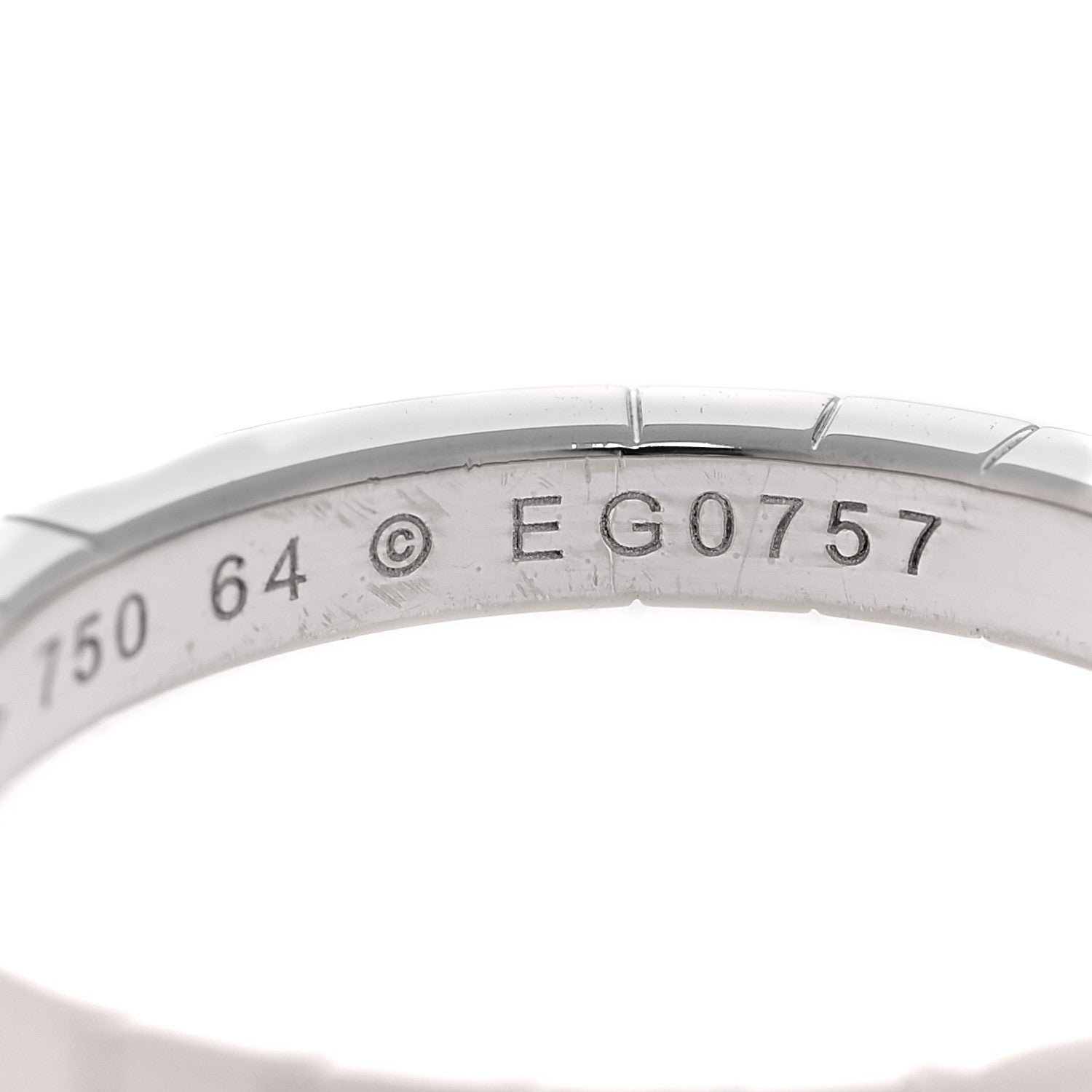 Cartier 18K White Gold Lanieres Ring 64 10.75 5 of 5