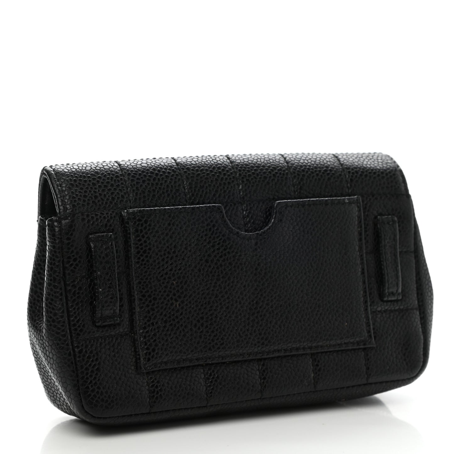 Caviar Square Stitched Belt Bag Black
