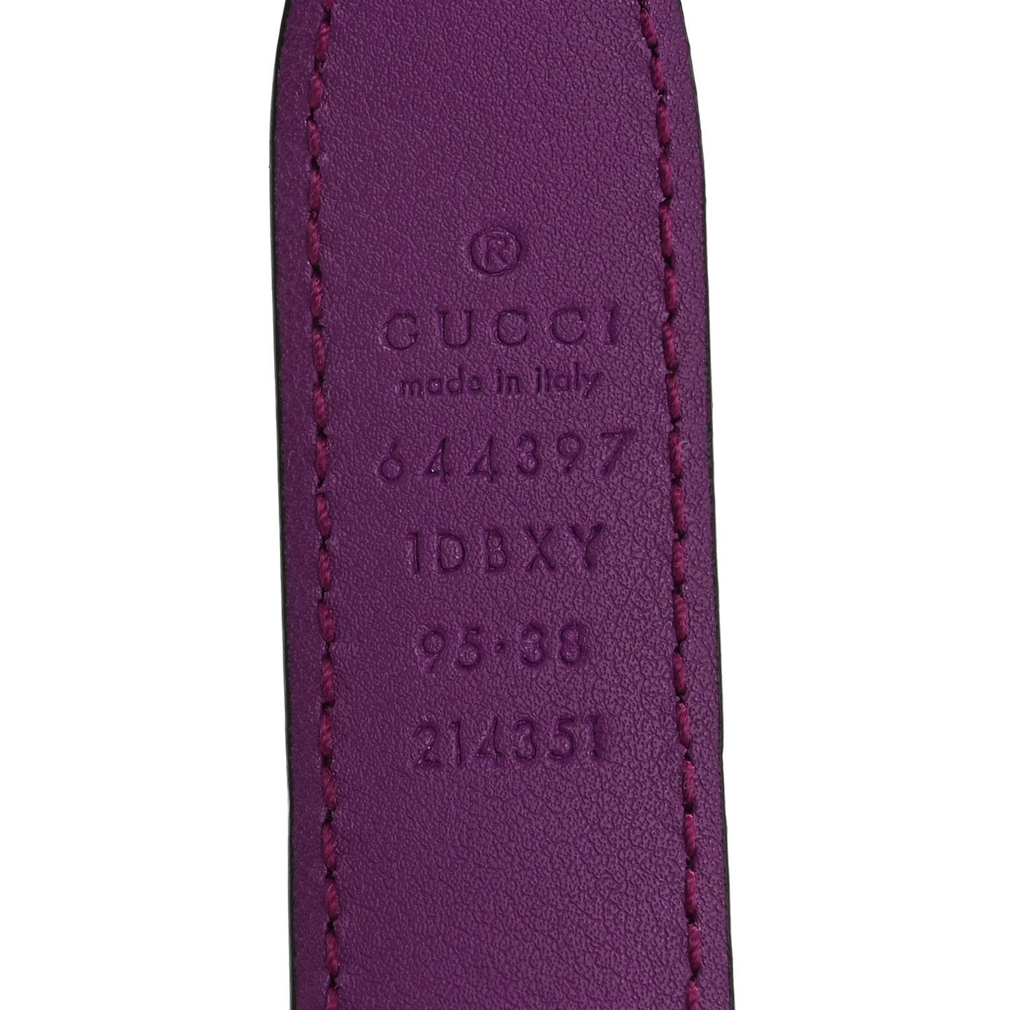 Efesto Leather Womens Horsebit 15/23mm Belt 95 38 Purple