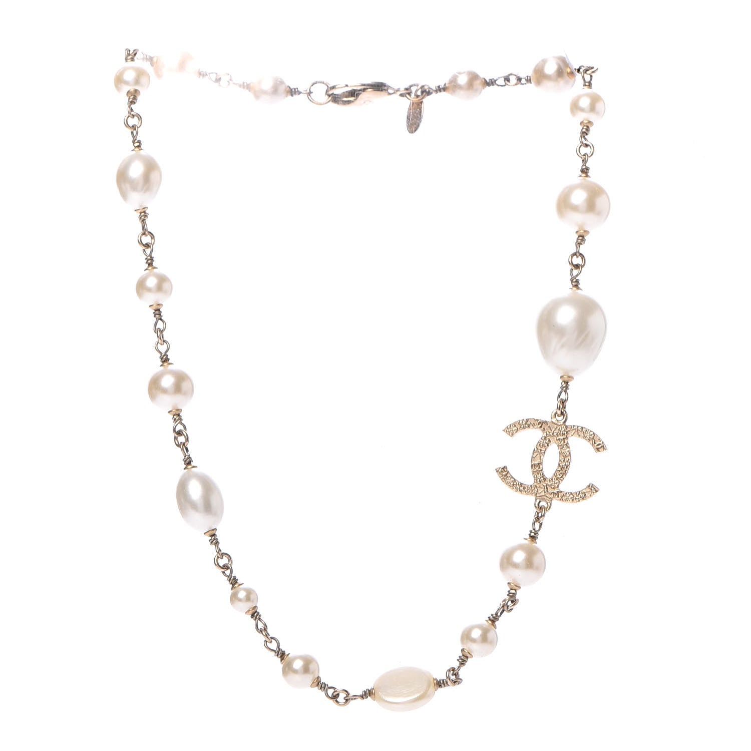 Chanel Pearl Precious Symbols CC Short Necklace Gold 3 of 5
