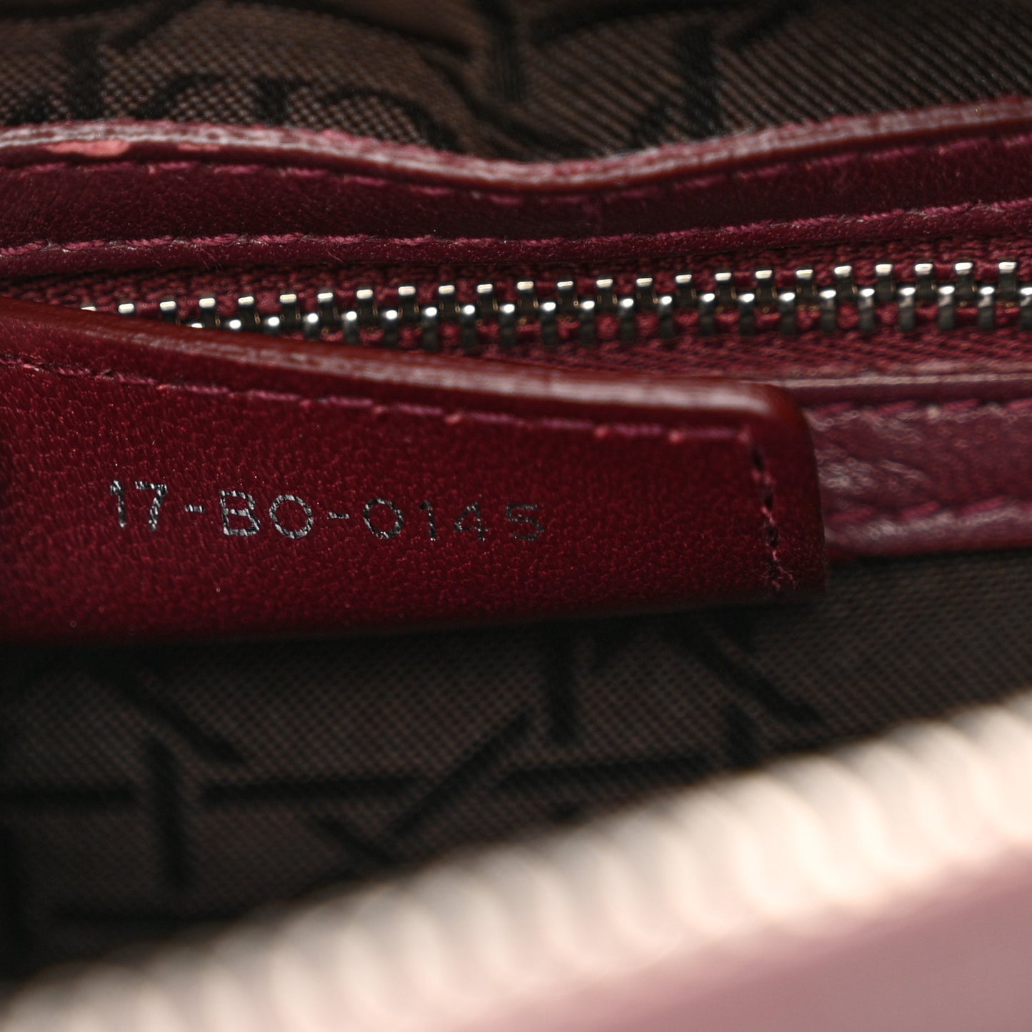 Lambskin Cannage Medium Lady Dior Burgundy