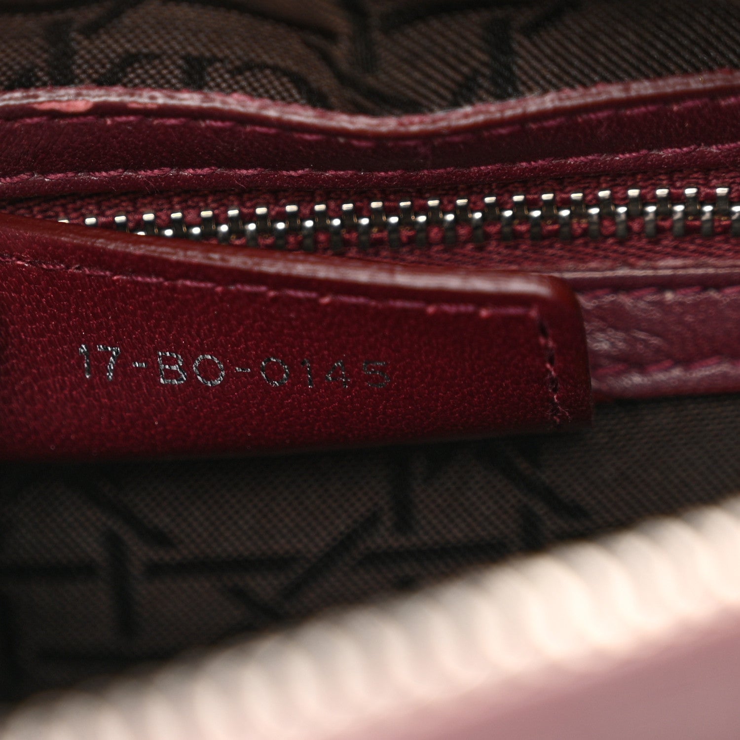 Christian Dior Lambskin Cannage Medium Lady Dior Burgundy 7 of 13