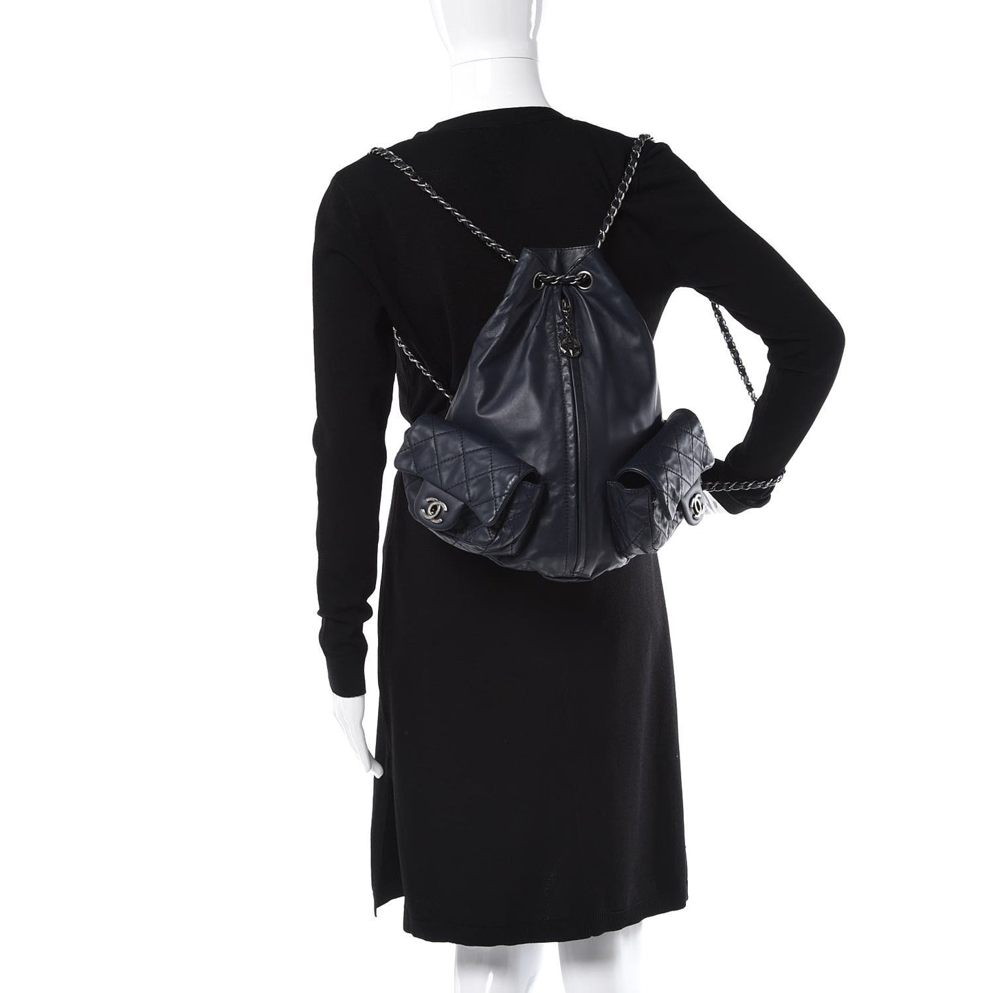 Calfskin Large Backpack Is Back Navy