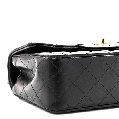 Chanel Lambskin Quilted Mini Rectangular Flap Black 9 of 10