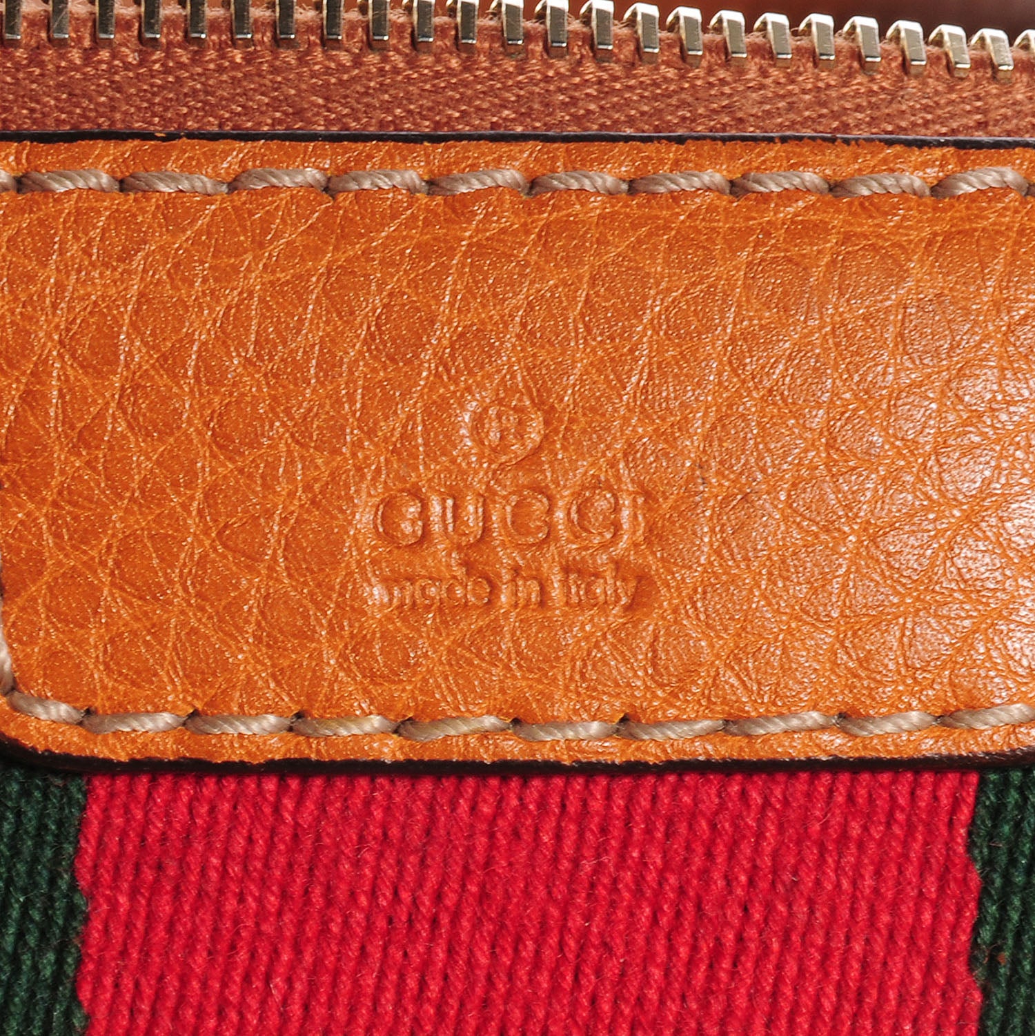 Gucci Calfskin Vintage Web Medium Boston Tobacco 6 of 10