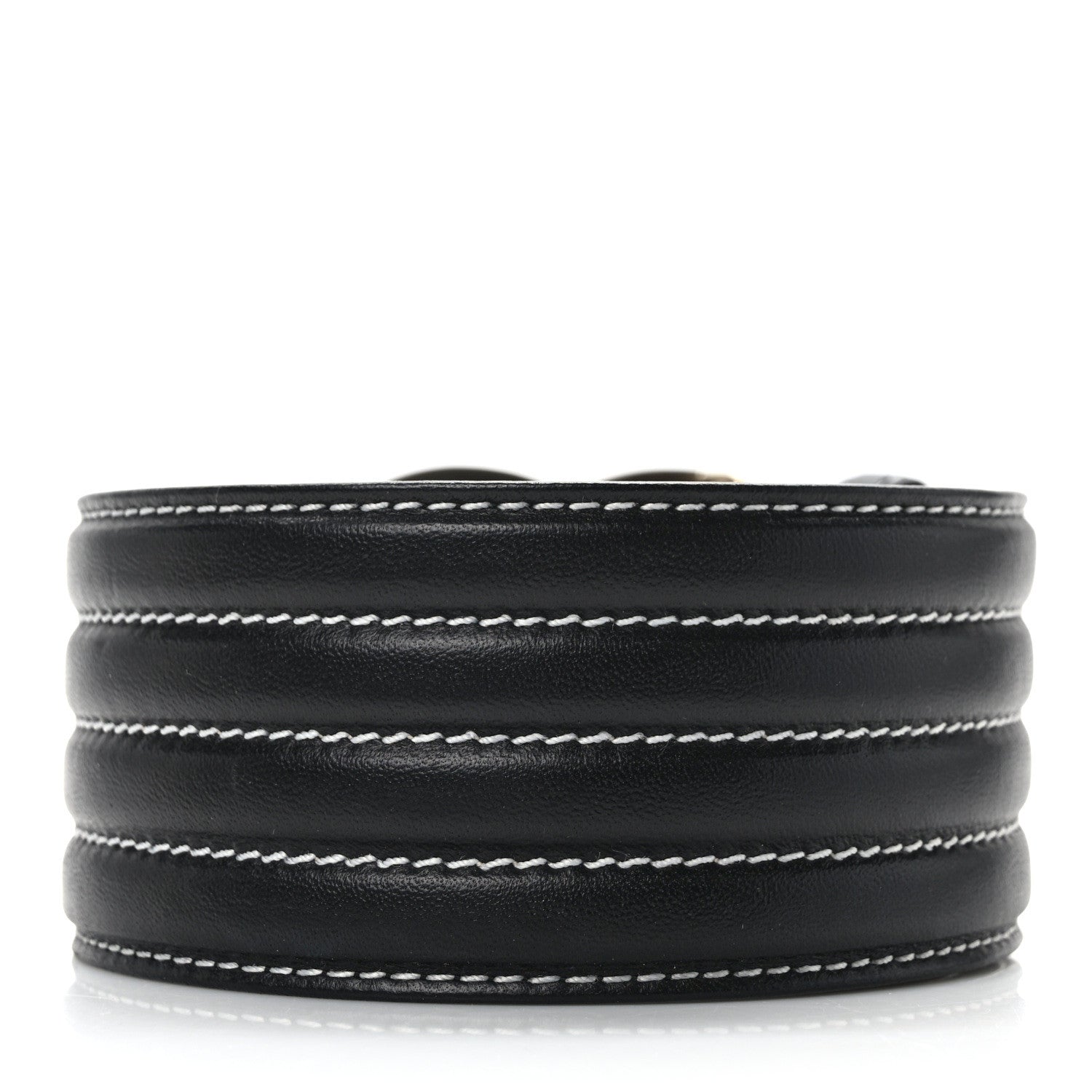 Chanel Calfskin Stitched CC Belt 105 42 Red Black 2 of 6